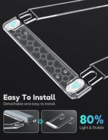 Support pour ordinateur portable en acrylique transparent de qualité supérieure, inclinable ergonomique, rehausseur de bureau pour configuration de bureau