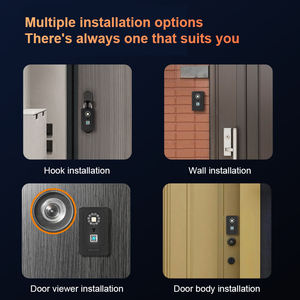 Mini coffre-fort biométrique à empreintes digitales, petit coffre-fort électronique à <span class=keywords><strong>code</strong></span>, coffre-fort mural intelligent à clé de sécurité - Product Image 6