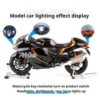 Motocicleta de Juguete de Metal de Alta Tecnología, Estilo Nuevo y Popular de 2026, Escala 1:6, BWM S1000RR, con Llave, Función de Pulverización, Juguete Eléctrico Divertido