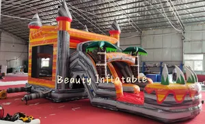 Hot Sale Dinosaur Claws Theme Castle Inflatable Bounce House Combo For Rental Business