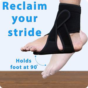 Verbesserte Drop-Fuß stütze zum Gehen mit Schuhen-Dual Forefoot-Stütz platten Soft AFO, Foot Drop, <span class=keywords><strong>TBI</strong></span>, ALS, MS, Knochen bruch - Product Image 3