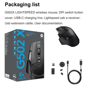 Ratón para Juegos Logitech G502 X, Sensor HERO 25K, Interruptores Híbridos LIGHTFORCE, 89g de Peso Ligero, 13 Botones Programables, RGB - Product Image 3