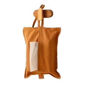 Caja de pañuelos de algodón para montar en la pared, color caramelo, estilo sencillo, para el hogar, coche, sala de estar, comedor, baño, multiusos - Product Image 1