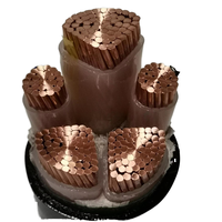 Voltaje medio Multi-Core cobre libre de oxígeno XLPE aislado XLPE forrado Flexible 185/1kV Cable de alimentación eléctrica tamaño