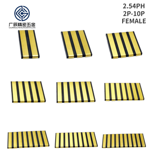 Connecteurs de batterie à ressort plaqués or pour montage en surface (SMD) avec 2 à 10 broches, hauteur de 1,27 mm, pas de 2,54 mm, pour charge d'alimentation - Product Image 1