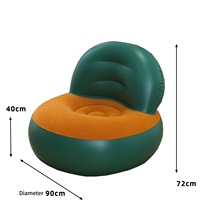Nouveau canapé gonflable en PVC floqué à dossier unique en forme de L, fauteuil de détente pour adultes, pour une utilisation en extérieur transfrontalière