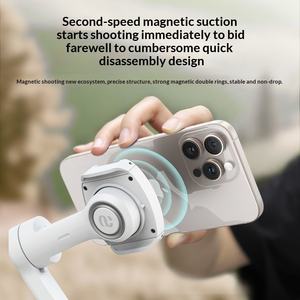 AOCHUAN P2 <span class=keywords><strong>Stabilisateur</strong></span> magnétique pour téléphone avec suivi IA, <span class=keywords><strong>stabilisateur</strong></span> 3 axes pour caméra d'action, diffusion en direct sur YouTube, télécommande sans fil - Product Image 4