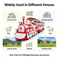 Train touristique sans rails pour passagers, mini-train à vapeur de dessin animé, pour l'extérieur, pour zoos et centres commerciaux, direct usine