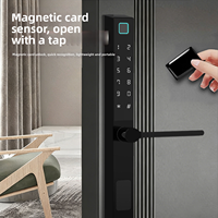 Serrure intelligente isolée en aluminium pour porte en bois avec déverrouillage par carte et application, stockage sur carte mémoire