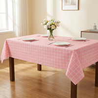 Nappe carrée moderne de luxe en PEVA, écologique, certifiée OEKO-TEX, imperméable, anti-taches, motif géométrique simple, pour la maison et les hôtels