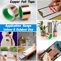 Cinta Adhesiva de Cobre Conductiva de una Sola Cara Resistente al Calor para Blindaje EMI, Blindaje de Cables, Devanado de Motores, Conexión a Tierra, PCB
