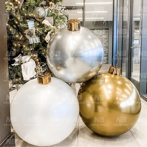 Gold Inflatable Mirror Ball Indoor Party Advertising Decorations <b>Balloon</b> Sphere for Xmas Decoration <b>Customized</b> Inflatable Balloo - Product Image 5