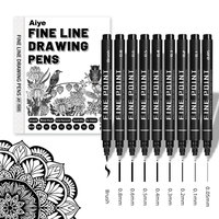 Lot de stylos feutres fins colorés, marqueurs à encre imperméable pour dessin et croquis, fournitures scolaires et de bureau, vente en gros