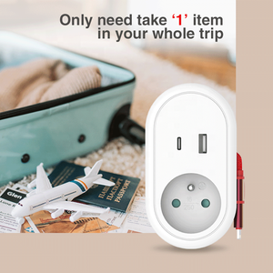 Power Adapter IP20 PC OEM tùy chỉnh pháp phổ 230V du lịch thiết bị nhà mở rộng dây Cee USB 3 Cáp Reel IEC 1 cổng - Product Image 4