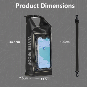 <b>Waterproof</b> 2L Dry <b>Bag</b> PVC Floating Survival Pouch Roll Top Zipper Pocket Modern Fashion Mobile <b>Phone</b> Storage <b>for</b> Kayaking - Product Image 2
