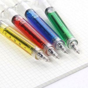 Stylos-seringues en plastique durables personnalisés - Stylos rétractables multicolores fantaisie pour infirmières, étudiants, cadeaux et faveurs de fête - Product Image 2