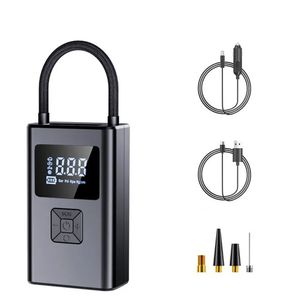 60w 이중 전원 무선 타이어 팽창기 펌프 휴대용 공기 압축기 자동차 오토바이 4000mah 타이어 전기 팽창 - Product Image 5