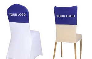Custom Logo Spandex Banquet Stretch Chair Cover Perfect for Weddings Events Parties Birthday Promotion <b>Gifts</b> - Product Image 2
