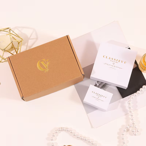 <span class=keywords><strong>2025</strong></span> biểu tượng tùy chỉnh đồ trang sức nhỏ gửi thư hộp Hot Bán Matte kết thúc Bìa bù đắp in ấn lá vàng cho đồ trang sức vận chuyển - Product Image 2