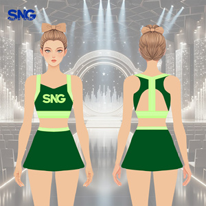 ホットフィックスブリンブリンのデザイン鉄製ロゴチアスクワッド女子スタイルラインストーン移籍チアユニフォームOEMサービス付き - Product Image 3