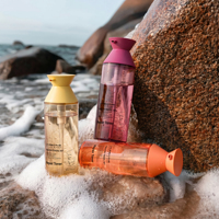 Bouteilles de shampooing et d'après-shampooing en plastique PET vides de qualité supérieure, 500 ml et 750 ml, avec pompe, nouveau design, ensemble de flacons pour lotion cosmétique et gel douche