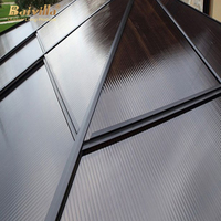 Pabellón de Lujo Económico con Techo de PVC y Recubrimiento de Polvo de Aleación de Aluminio, Parasol para Balcón, Gazebo con Protección UV e Impermeable
