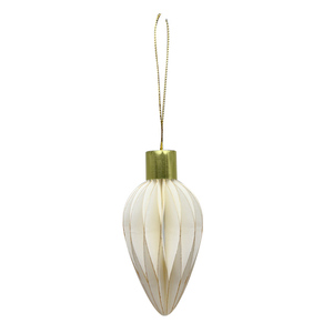 Boules et décorations de Noël en papier nid d'abeille faites à la main de haute qualité pour ampoules et arbres - Product Image 6