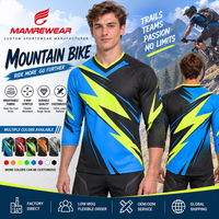 Maillot de cyclisme personnalisé pour homme, équipe BMX, logo personnalisé, manches 3/4, VTT, descente, cyclisme en montagne