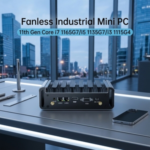 Mini PC para Juegos, <span class=keywords><strong>Core</strong></span> I7 1165G7, I5 1135G7, <span class=keywords><strong>I3</strong></span> <span class=keywords><strong>1115G4</strong></span>, 2*LANS, HD VGA, X86, Barebone, HTPC, <span class=keywords><strong>NUC</strong></span>, Sin Ventilador, Computadora de Escritorio - Product Image 1