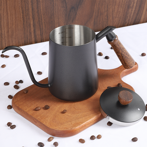 Stainless Steel Maker Drip Tea Water Pour Over Espresso Brewing Coffee Pot Gooseneck <strong>Kettle</strong> <strong>With</strong> <strong>Wooden</strong> <strong>Handle</strong> - Product Image 6