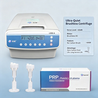 Système de centrifugation PRP vétérinaire bleu nuit, séparateur de sang avec tubes de traitement.