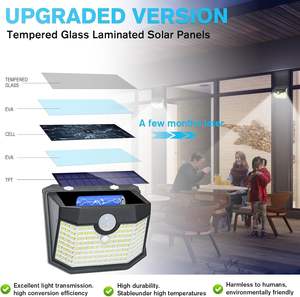 Lampe Solaire LED Extérieure en Gros avec Détecteur de Mouvement PIR, Étanche IP65, Alimentée par Énergie Solaire pour Jardin, Cour et Patio - Product Image 5