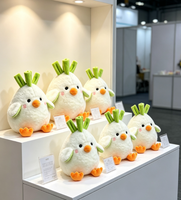 Boneka Plush Kustom Ayam Bulat Lucu untuk Hadiah Promosi OEM ODM Buat Desain Boneka Plush Anda Sendiri