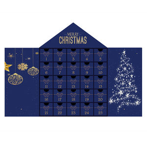 Usine en gros 24 jours vide alimentaire <span class=keywords><strong>calendrier</strong></span> <span class=keywords><strong>de</strong></span> <span class=keywords><strong>l</strong></span>'<span class=keywords><strong>avent</strong></span> <span class=keywords><strong>maison</strong></span> en forme <span class=keywords><strong>de</strong></span> boîte <span class=keywords><strong>de</strong></span> <span class=keywords><strong>chocolat</strong></span> <span class=keywords><strong>de</strong></span> Noë<span class=keywords><strong>l</strong></span> avec stratification mate impression personnalisée - Product Image 2