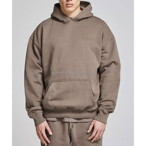 Sweats à capuche pour hommes 450 gsm Fashion Premium 100% Cotton Logo personnalisé Sweat à capuche lourd Sweats à capuche vierges surdimensionnés de haute qualité - Product Image 3