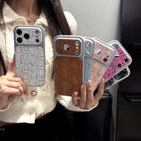 Coques antichoc élégantes et uniques en cuir PU à motif crocodile électroplaqué pour femmes, compatibles iPhone 17, 16, 15 Pro Max (vente en gros)