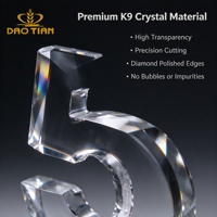 Plaque Numérique Personnalisée en Cristal pour Anniversaire 5, 10, 20, 50 Ans, Récompense Tournant de Route, Logo Gravé, Date, Cadeau d'Affaires, Vente en Gros