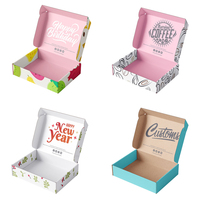 Boîtes d'emballage pour beignets, logo personnalisé, mochi, papier mignon, à emporter, blanc, rose, mini cadeau, boulangerie, pliées, imprimées, boîte à beignets bon marché