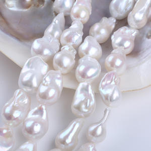 Promotion à durée limitée : Perles Keshi d'eau douce naturelles Dabarok 15-17 mm, semi-finies, en fil pour collier DIY - Product Image 1