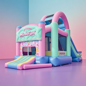 Castillo de salto inflable portátil de primera calidad, casa de rebote, Material de PVC reforzado con Color caramelo para uso en interiores y exteriores - Product Image 5