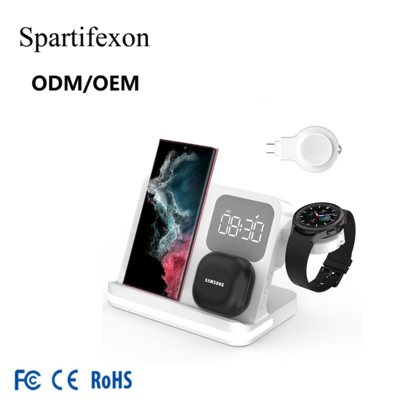 Multi Device 15W Wireless Charging Clock