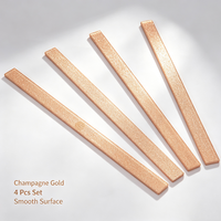 Règle à tuiles de mahjong dorée scintillante en acrylique, support de mahjong américain, bâton de poussée pour un arrangement soigné des tuiles, accessoire de jeu de mahjong