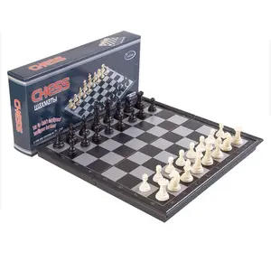 25 cm Folding Magnetic Chess Set Xadrez Board Games Set para crianças ao ar livre e adultos