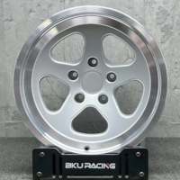 Jantes Bku 5x130 pour Porsche 911 964 993 944 968 928 986 Boxster 17 18 pouces, jantes en alliage monobloc personnalisées, lèvres profondes argentées
