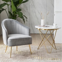 Canapés de luxe dorés nordiques fauteuil en métal velours chaise de bureau d'hôtel canapé moderne pour la maison ensemble de canapés sectionnels meubles de salon