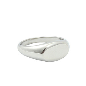 Fashion <b>Rings</b> <b>Titanium</b> Steel Oval <b>Ring</b> Women's Simple Punk Style Gift Jewelry 280628 - Product Image 1