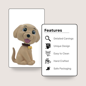 Beige Dog Bobblehead Dashboard Figurine Cute Animal Car Dashboard Decoration Resin <b>Toy</b> for Office <b>Desk</b> Home Decor Gift - Product Image 5