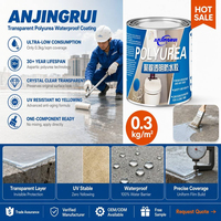 Revêtement imperméable polyaspartique polyurée transparent invisible, anti-jaunissement, résistant à l'usure pour carrelage de salle de bain et surfaces en béton