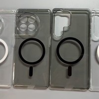 Étui rigide transparent ultra-fin en PC pour Samsung Galaxy A17 S25 Ultra S24 Plus S23 S22 A56, compatible avec la charge sans fil, coque transparente magnétique