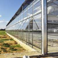Système d'irrigation de serre en verre, filet d'ombrage réglable à espace multiples, Type Venlo de m